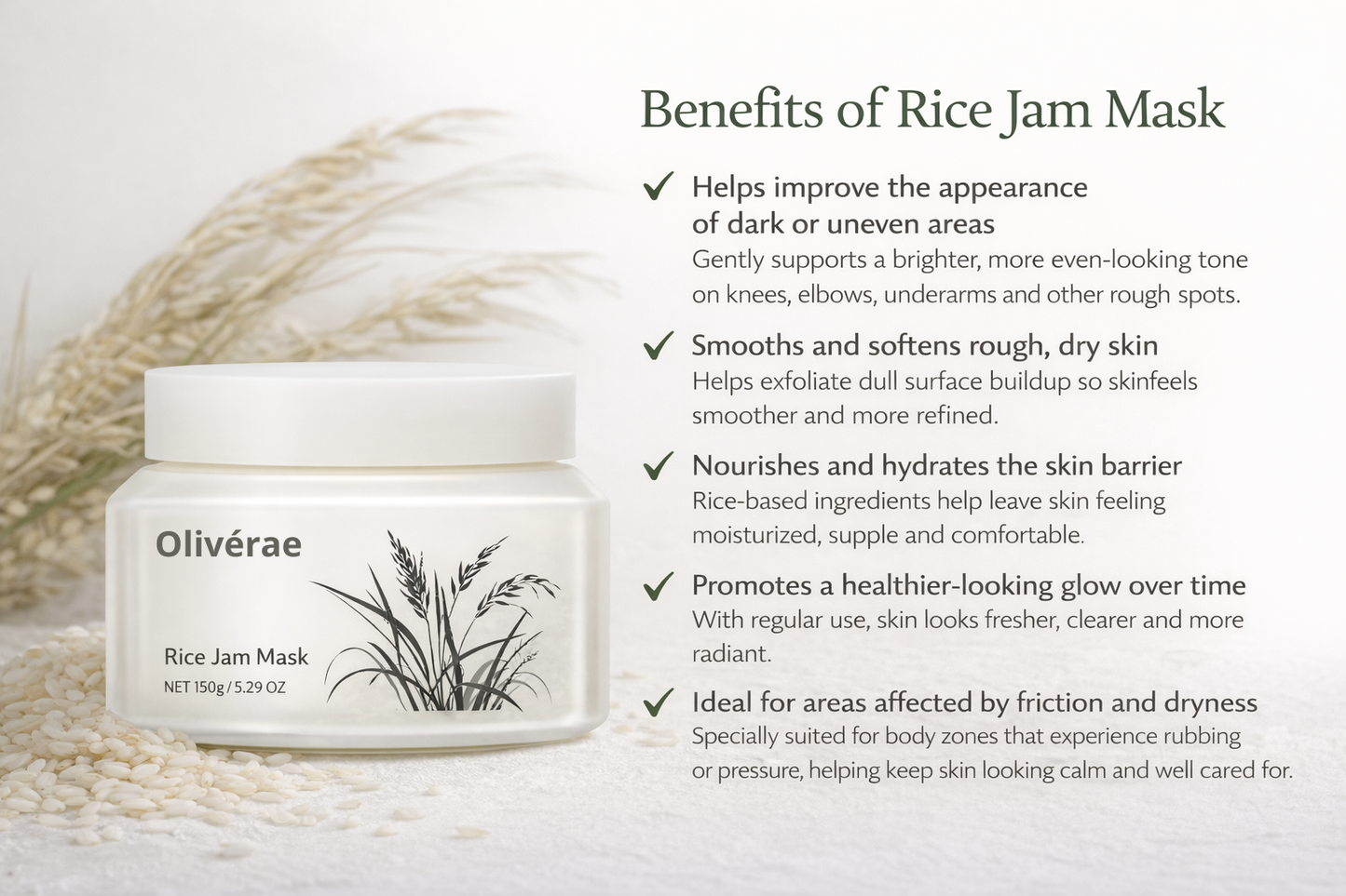 Olivérae™ - Rice Jam Mask